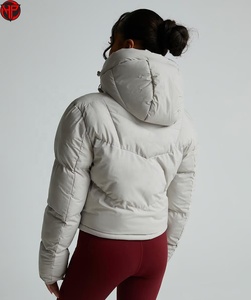 Chaqueta Acolchada de Invierno para Mujer, con Capucha, Impermeable, Transpirable, con Cierre, para Uso Casual, Chaqueta Corta Acolchada - Product Image 6