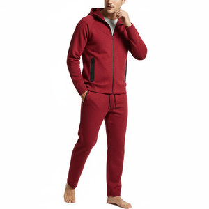 Mens Casual Tracksuit Set <b>Zip</b> <b>Up</b> Hoodie Jogger Pants Streetwear Cotton Tracksuit OEM ODM - Product Image 1
