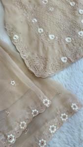 2026 O-Neck Solid Woven Currency Silk Cute 3-Piece Knee-Length <b>Work</b> Kurti Plazzo Dupatta Full Sleeves Waist Elastic <b>Belt</b> - Product Image 6