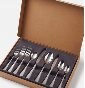 Juego de Cubiertos Minimalistas de Acero Inoxidable, Acabado Plateado con Alto Brillo, Aptos para Lavavajillas, Vajilla para Bodas, 4 Piezas - Product Image 6