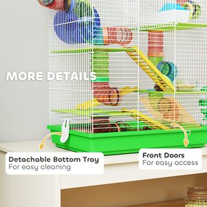 Gabbia per Animali Domestici in Acciaio Inox e Vetro per Criceti Piccoli, Medi e Grandi - Uso Interno e Personalizzabile di Lusso - Product Image 2