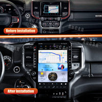 Autoradio Android 14 14,4'' avec navigation GPS vidéo, lecteur multimédia DVD pour Dodge Ram 2019-2024, écran Tesla, autoradio stéréo
