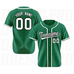 เสื้อเบสบอลแบบเรียบง่ายสำหรับทุกเพศ ขายส่งแบบ OEM รับปักโลโก้ตามแบบที่ต้องการ ชุดกีฬาสำหรับผู้ชายและผู้หญิง OEM - Product Image 1
