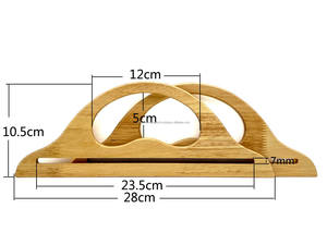 Poignées de sac à main en bois personnalisées de haute qualité 30*12cm avec cadre pour ajouter du style à vos accessoires Falak World Export - Product Image 3