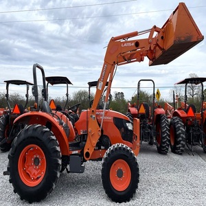 Tractor agrícola compacto KUBOTA M6060 de 65HP con cabina y cargador, motor diésel 4x4, en venta a nivel mundial a precio económico. - Product Image 1