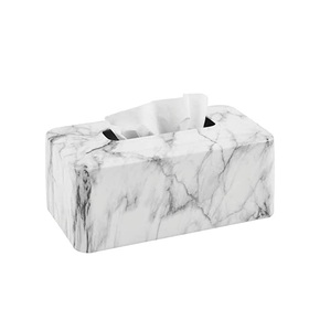 Caja de Almacenamiento de Papel Tisú Ecológica Premium de Mármol Natural Verde Vintage para Cocina, Sala de Estar, Cafetería y Restaurante - Product Image 3