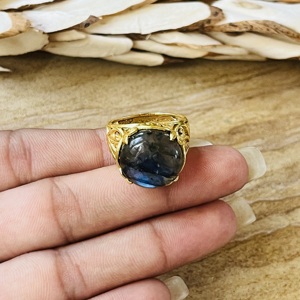 High Demand Brass <b>Labradorite</b> <b>Ring</b> Boho Floral Statement Jewelry For Women 18k Gold Plated Vintage Handmade Wholesale <b>Ring</b> - Product Image 2