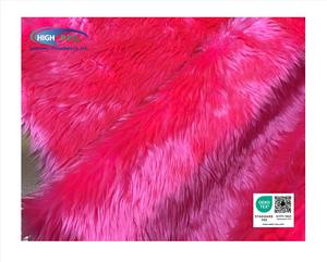 Fourrure synthétique à poils longs en peluche tricotée 30/35mm couleur rose pour tapis, jouets, vêtements, tissus et textiles de maison - Product Image 3
