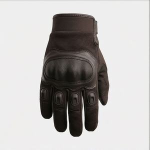 Gants de moto en cuir personnalisés à demi-doigts pour l'été, protection des articulations, accessoires de sécurité haute performance - Product Image 1
