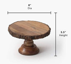 Handcrafted Natural Wood <b>Vintage</b> <b>Cake</b> <b>Stand</b>-Premium <b>Cake</b> Tools - Product Image 4