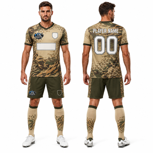 Conjunto de Uniforme de Fútbol de Alta Calidad, Tejido de Poliéster de Primera Calidad, Transpirable, Suave, con Gestión de la Humedad, Comodidad Atlética - Product Image 1