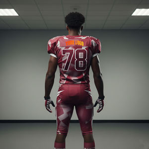 ชุดยูนิฟอร์มอเมริกันฟุตบอลคุณภาพสูงสั่งทำพิเศษ ระบายอากาศได้ดี สำหรับทุกเพศทุกวัย ไซส์ใหญ่ แขนสั้น ผลิตจากโพลีเอสเตอร์ 100% ด้วยเทคนิคการพิมพ์แบบซับลิเมชั่น - Product Image 6