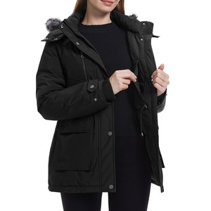 Parka en toile enduite de haute qualité pour homme, à capuche montante, épaisse, chaude, longue, amovible, respirante, à motifs, pour l'extérieur, la neige, réversible - Product Image 5