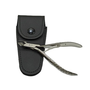 Beautiful Handle <b>Cuticle</b> and Nail Nippers with Full Jaw and Pu Leather case Made in Pakistan - Product Image 1