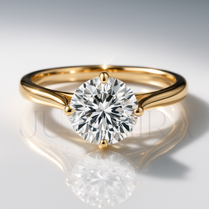 Most Selling <b>Solitaire</b> Round Cut Diamond <b>Ring</b> for Everyday Wear Office Use and Elegant Styling Available for Competitive Price - Product Image 1