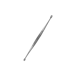 Cureta de Acero Inoxidable de Doble Extremo de Calidad Premium, 140 mm (5.12 Pulgadas), No Estéril, Reutilizable, Instrumento Quirúrgico - Product Image 2