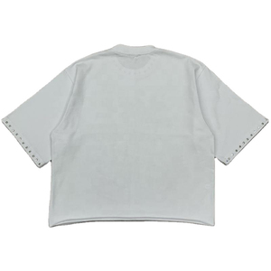 เสื้อยืดโอเวอร์ไซส์สตรีทแวร์ผู้ชายขายส่ง ลายพิมพ์กราฟิก ผ้าฝ้ายระบายอากาศ ทรงบ็อกซี่ ครอป ตกแต่งด้วยคริสตัล - Product Image 6