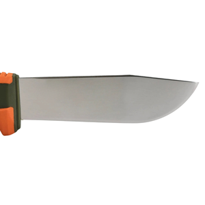Couteaux de plein air à lame fixe orange et vert olive avec lame argentée, poignée texturée antidérapante, étui de protection et passant de ceinture pour le camping - Product Image 2