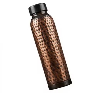 Bouteille d'eau en cuivre pur écologique haut de gamme, anti-fuite, design martelé artisanal, conserve la chaleur/la fraîcheur, pour la maison et le bureau - Product Image 2