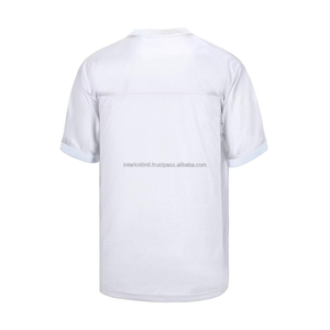 เสื้อเจอร์ซีย์อเมริกันฟุตบอลสีขาวคอวีสำหรับผู้ชาย แขนสั้น ระบายเหงื่อได้ดี ทรงปกติ ชุดกีฬาสำหรับผู้ใหญ่ ผลิตจากโพลีเอสเตอร์ 100% - Product Image 3