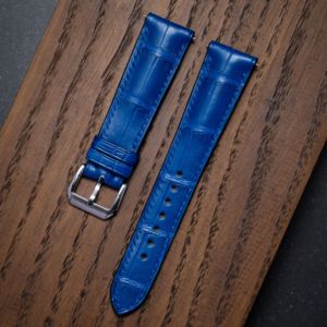 Correa de reloj de piel de cocodrilo auténtica con grano natural para relojes de lujo, elección artística para ejecución empresarial - Product Image 2