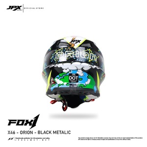 El casco JPX Fox1 Motif X 46 Supermoto Cross ofrece una protección superior y un estilo audaz para la mejor experiencia de motocross. - Product Image 4