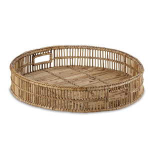 Bandejas de ratán para servir comida y decorar comedores, organizador de bandejas tejidas a precios económicos - Product Image 2