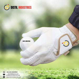 Lightweight Genuine Leather Golf Gloves with Adjustable Wrist Strap for Professional Use and Daily Outdoor Practice - Product Image 1