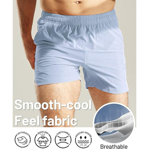 Shorts de sport en toile pour homme, Spandex/Polyester, ultra doux, respirant, éco-responsable, décontracté, pour l'entraînement, l'été - Product Image 5