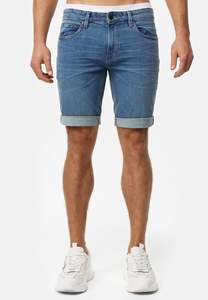 Shorts en jean baggy brodés taille haute pour hommes, coupe droite, 100 % coton, avec fermeture éclair, style skate, vente en gros personnalisée - Product Image 2