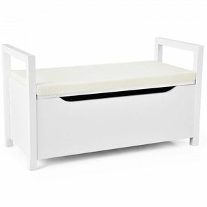 Shoe Bench with Cushion <b>Seat</b> for <b>Hallway</b> Entryway <b>Storage</b> Rack - Product Image 4