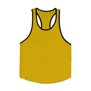Clothing Gold Men Front Custom High Street Workout <b>Stringer</b> Tank Top Breathable Anti-Pilling 100% Cotton Gym Fitness - Product Image 4