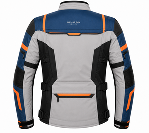 เสื้อแจ็คเก็ตขี่มอเตอร์ไซค์สำหรับแข่งรถ ผลิตจากผ้า ทอแบบพิเศษ สำหรับผู้ชายและผู้หญิง  พร้อมอุปกรณ์ป้องกันมาตรฐาน CE กันน้ำ พิมพ์ลายซิลค์สกรีนเต็มตัว - Product Image 2