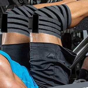 Bandes de compression pour genoux de musculation et de powerlifting, néoprène écologique, légères, haute qualité, fermeture auto-agrippante - Product Image 5