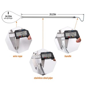 1 pièce Lasso de capture de porcs filaire, Dispositif de préhension de tête de porc Baoding, Équipement de capture de porcs, Poignée en cuivre pratique et sécurisée - Product Image 2