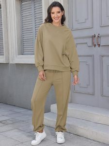 Conjunto de Sudadera con Capucha Oversize y Pantalones de Chándal de Forro Polar Premium para Mujer, Conjunto Deportivo de Sudadera con Capucha y Pantalones de Chándal para Mujer - Product Image 5