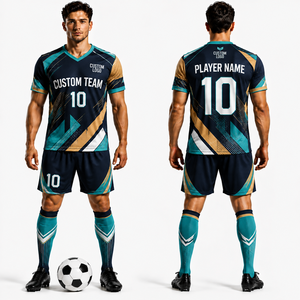 Conjunto de Uniforme de Fútbol: Camiseta, Pantalones Cortos y Calcetines - Kit Deportivo Completo con Diseño Artístico Cosido para Alto Rendimiento - Product Image 1
