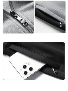 Men's Color Blocking Tracksuit Full Sleeve Zipper Casual Wear Autumn Polyester Cotton <b>Blend</b> Side Pockets Regular Fit - Product Image 5