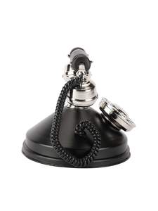 Teléfono Fijo Decorativo Plateado y Negro de Colección Vintage, Decoración Clásica Retro para el Hogar y la Oficina - Product Image 6