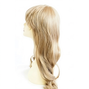 Perruque synthétique coréenne haut de gamme résistante à la chaleur - Perruque naturelle à ondulations lâches et dégradées avec frange pour femmes - Product Image 2
