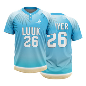 Camiseta de Béisbol Sublimada Personalizada al por Mayor con 2 Botones, Uniforme Deportivo Transpirable para Equipo de Béisbol - Product Image 4
