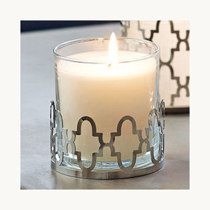 New design white metal small large candle holder 2 <b>pc</b> set pillar candle holder decorative candle stand <b>table</b> decor customization - Product Image 6