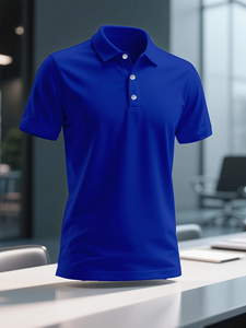 Camisa de Verano para Hombre, Estilo Casual de Negocios, Color Sólido, Cuello Golf, Manga Corta, Suave y Cómoda, Tejido Transpirable y Lavable a Máquina - Product Image 6