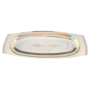 Bandeja Decorativa Ovalada Moderna de Vidrio con Patrón Geométrico Grabado, Diseño Abstracto, Acabado Cristalino, Empaque Individual - Product Image 6