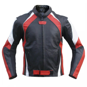 Veste en cuir de moto de haute qualité, respirante, coupe-vent, grande taille, pour toutes les saisons, avec fermeture éclair pour homme - Product Image 6