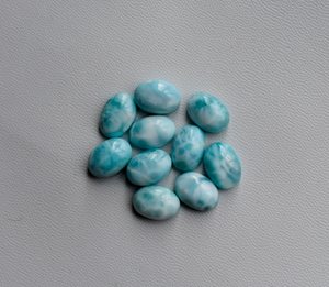 Larimar Natural del Caribe, Cabujón Suelto, Corte Redondo y Ovalado, Piedras Azules, Todos los Tamaños Calibrados Disponibles para Fabricantes de Joyería - Product Image 3