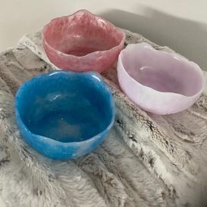 Bol à salade en résine polie de qualité supérieure, écologique, mignon, bleu, finition naturelle, multi-usages, cuisine, fête, mariage - Product Image 3