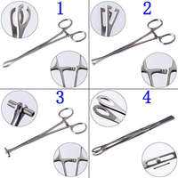 COBECO INSTRUMENTS Pinces de maintien d'éponges chirurgicales en acier inoxydable, instrument chirurgical manuel autoclavable, réutilisable