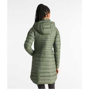 Plain Dyed Women Quick Dry Fabric Long Puffer Jackets / Street Wear Hooded Women Long Puffer Jackets - Product Image 2