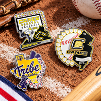 Pins de baseball personnalisés en émail, badges d'équipe sportive, épingles de revers en métal personnalisées, pins en émail souple ou dur pour cadeau souvenir